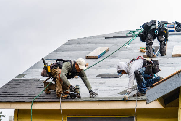 Professional Gutter Installation technician working in Clatskanie, OR